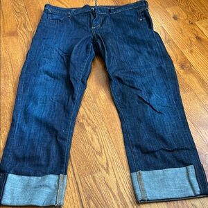 Indigo Blue Straight Leg Jeans with Cuffs the Dani